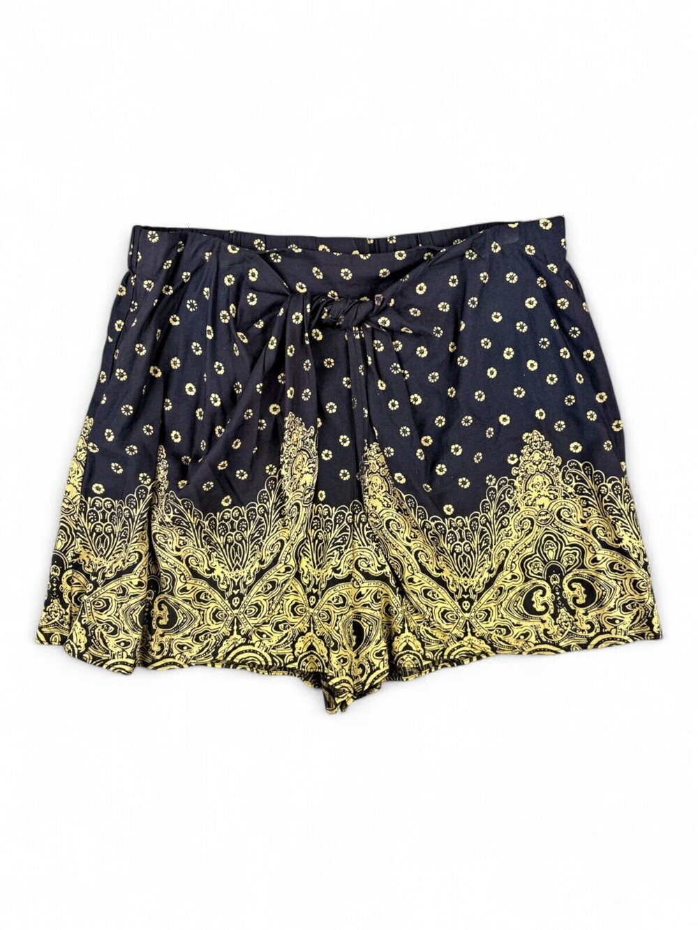 Hei Hei Tie-Waist Paisley Print Shorts Size M